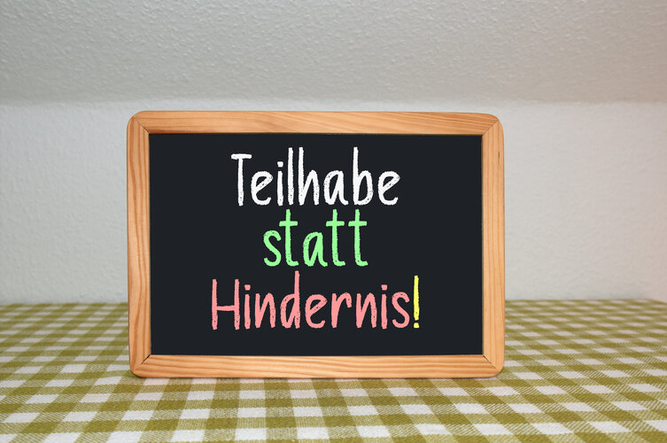 Teilhabe statt Hindernis!, Kreidetafel